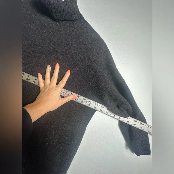 Pomander Place Vivianne Black Sweater Turtleneck Dress Size Medium - Picture 15 of 17